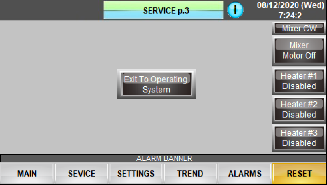 Reactor Controller Screen Descriptions